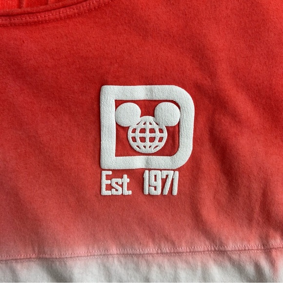 Disney World Parks‎ Women’s Coral Ombre Cotton Short Sleeve Spirit Jersey XS - Picture 9 of 12